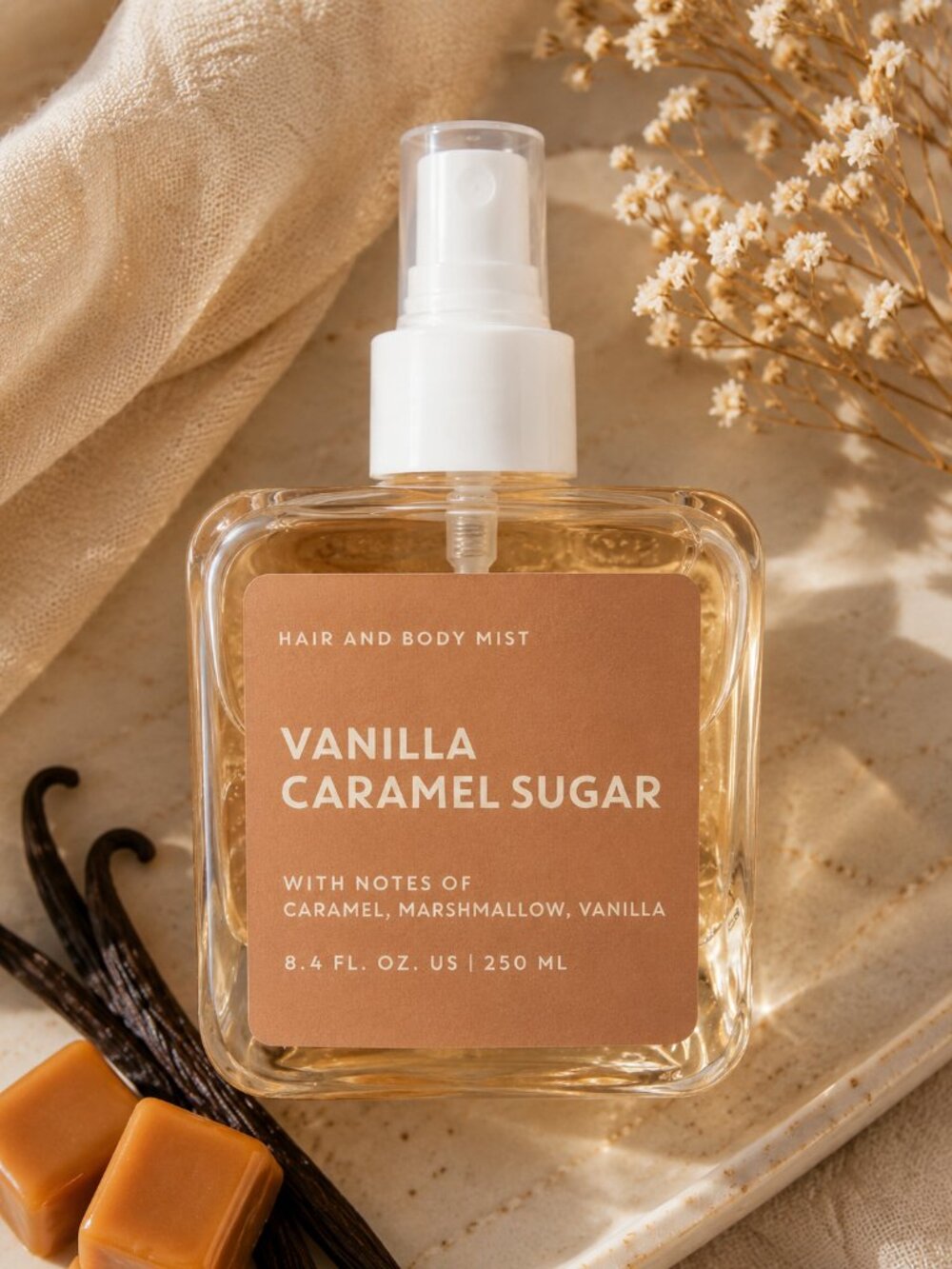 Tru Fragrance Vanilla Caramel Sugar Hair Body Mist | Gourmand - Picture 1 of 2